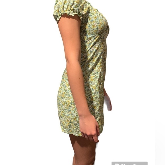 SHEIN Dresses & Skirts - Garden Party mini dress size S US 4, Shein Green floral 60s style dress